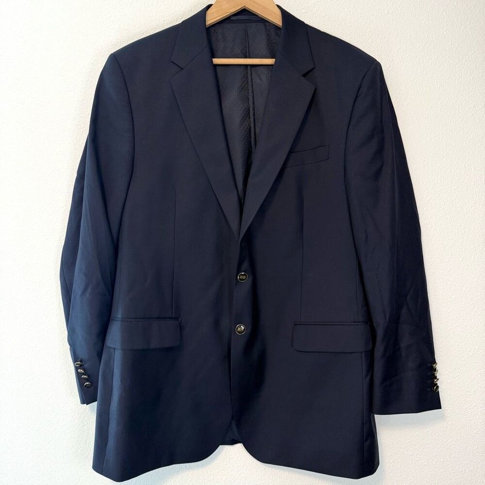 Mantoni Navy 100% Virgin Wool‎ Sport Coat Blazer Size 44L